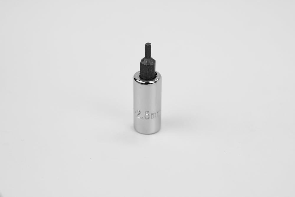 2.5 mm 1/4" Drive Hex Chrome Bit Socket