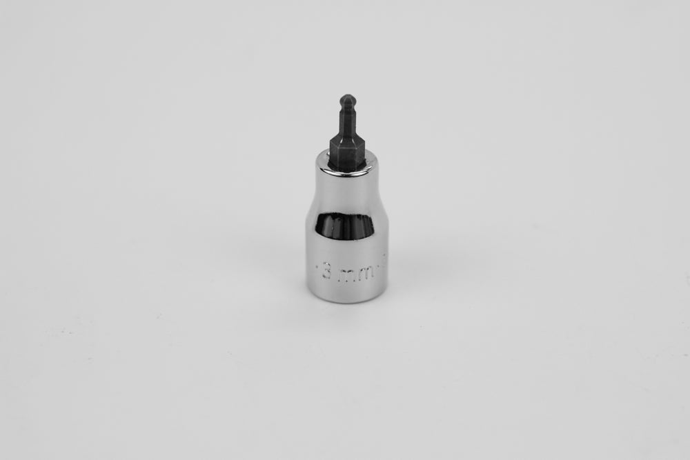 3 mm 3/8" Drive Hex Ball Chrome Bit Socket