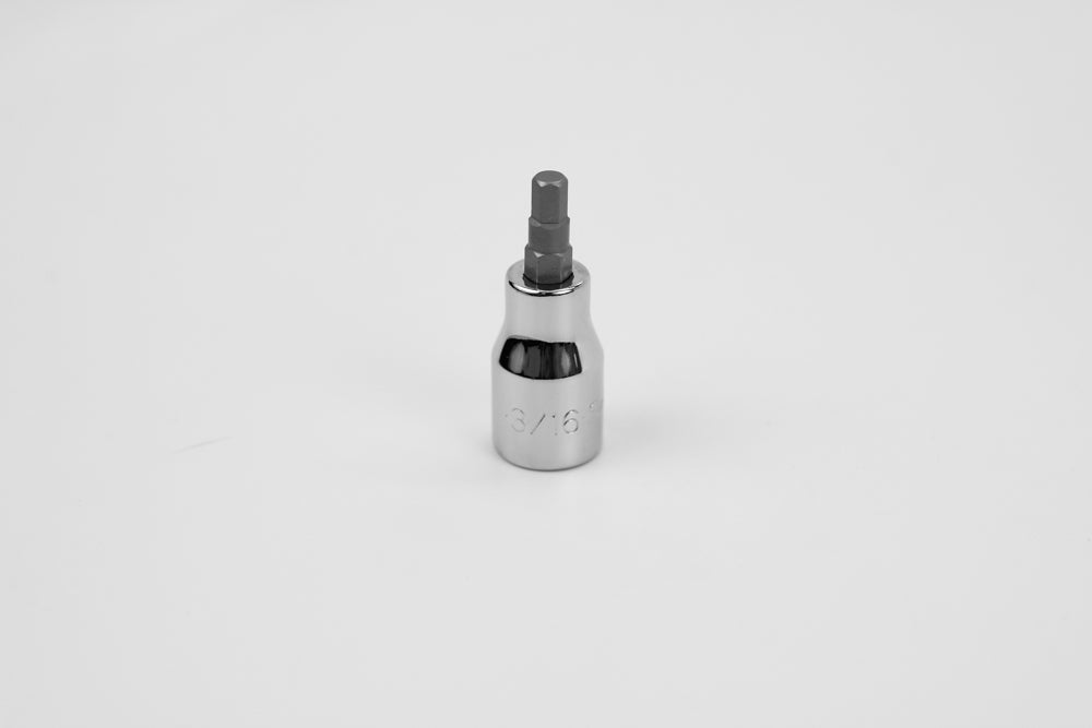 3/16"  3/8" Drive Hex Chrome Bit Socket