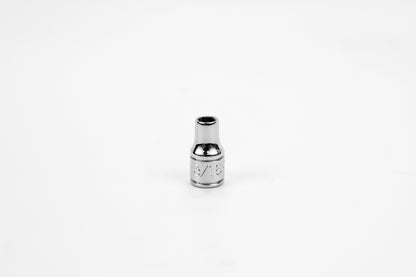 3/16" 1/4" Drive 6 Point Fractional Standard Chrome Socket