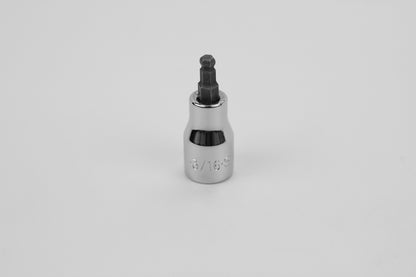 3/16" 3/8" Drive Hex Ball Chrome Bit Socket