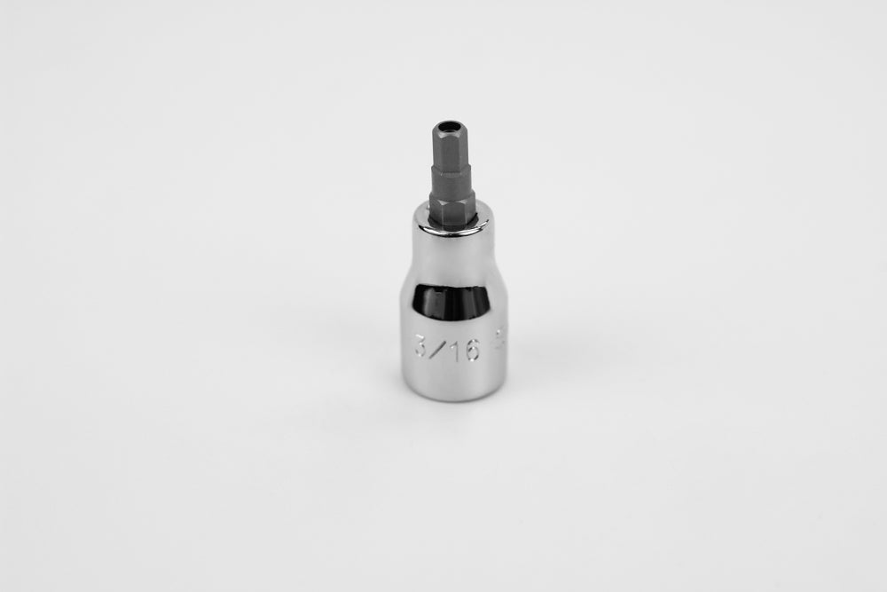 3/16" 3/8" Drive Tamper Proof Hex Chrome Bit Socket