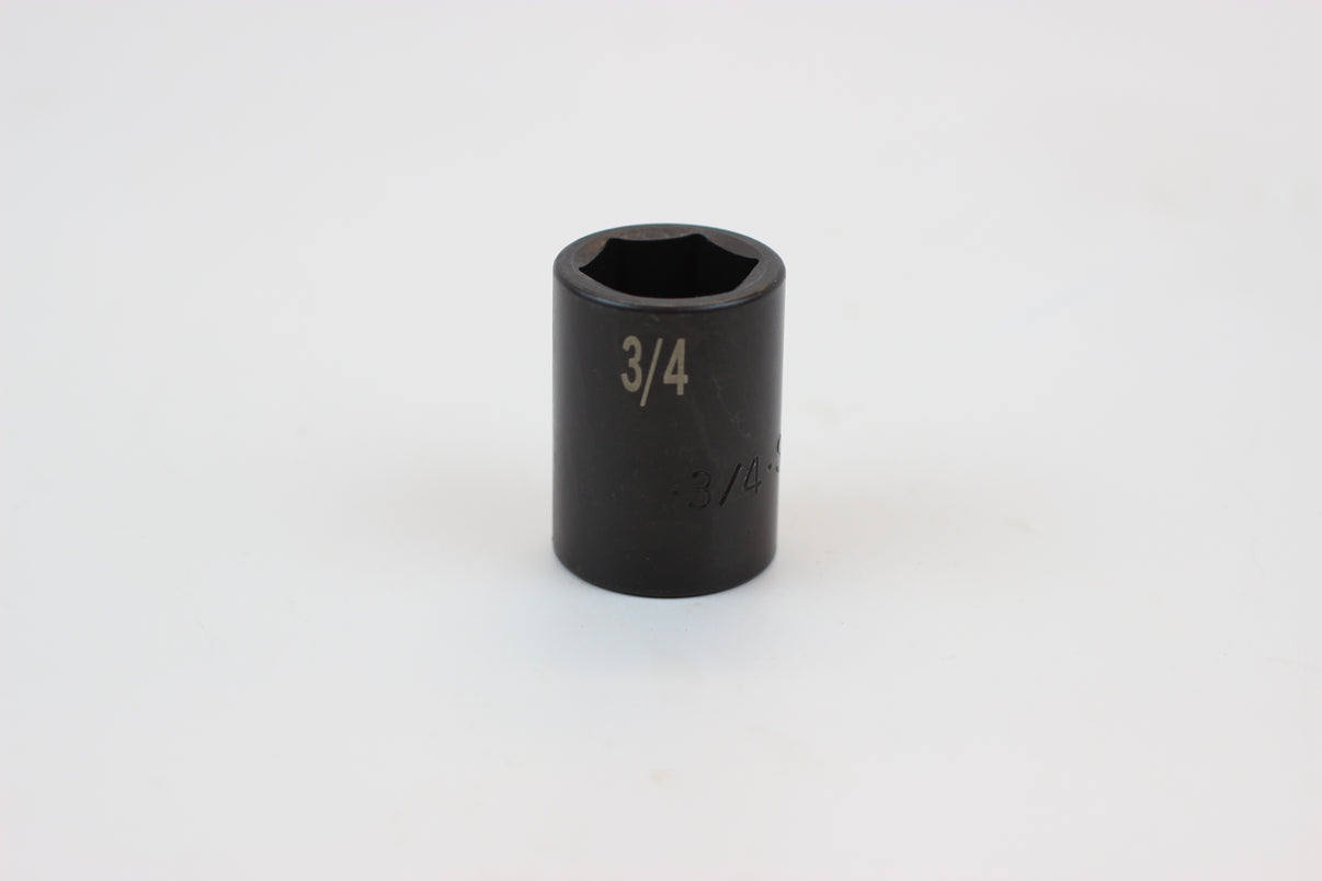 3/4" 1/2" Drive 6 Point Standard Fractional Impact Socket