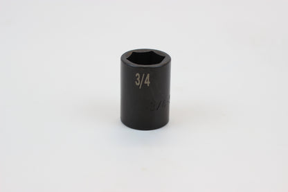 3/4" 1/2" Drive 6 Point Standard Fractional Impact Socket
