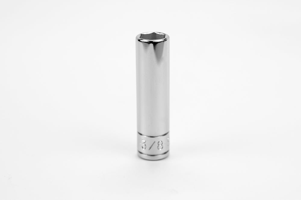 3/8" 1/4" Drive 6 Point Fractional Deep Chrome Socket