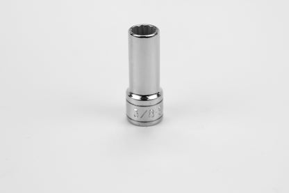3/8" 3/8" Drive 12 Point Fractional Deep Chrome Socket
