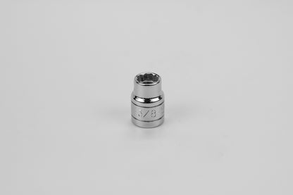 3/8" 3/8" Drive 12 Point Fractional Standard Chrome Socket
