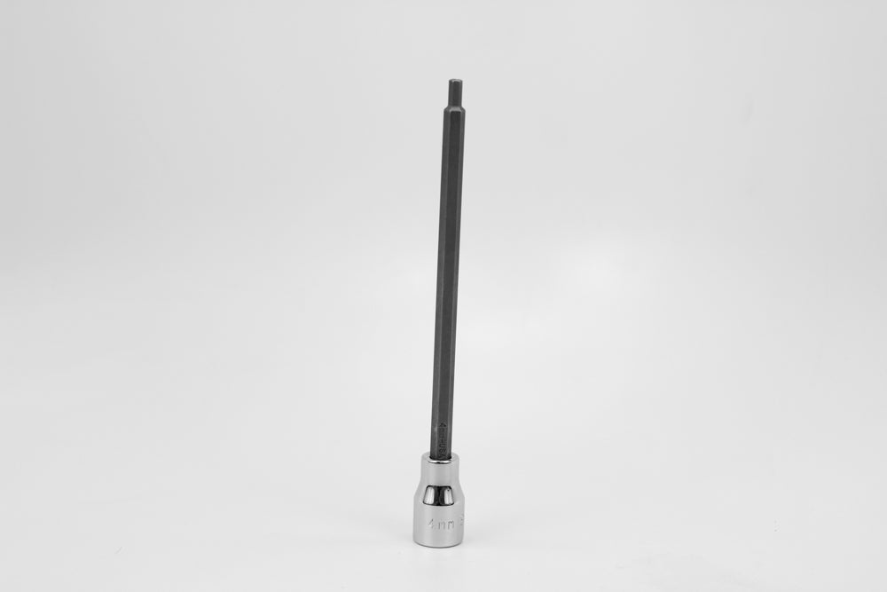 4  mm 3/8" Drive Long Hex Chrome Bit Socket