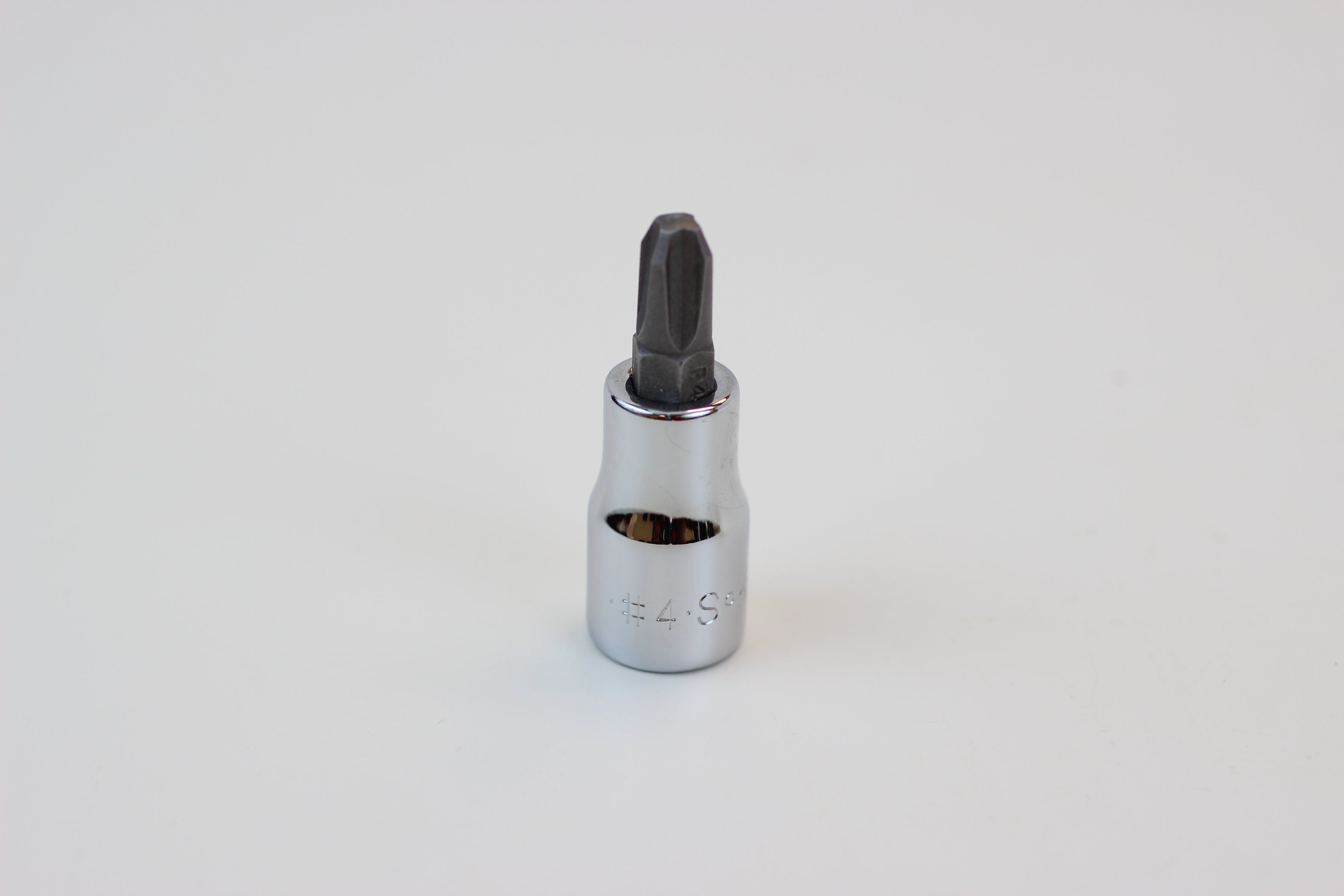 #4 3/8" Drive Phillips Screwdriver Chrome Bit Socket
