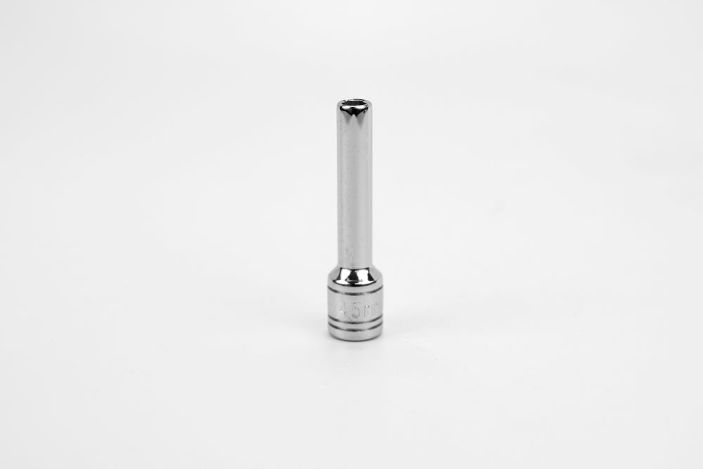 4.5 mm 1/4" Drive 6 Point Metric Deep Chrome Socket
