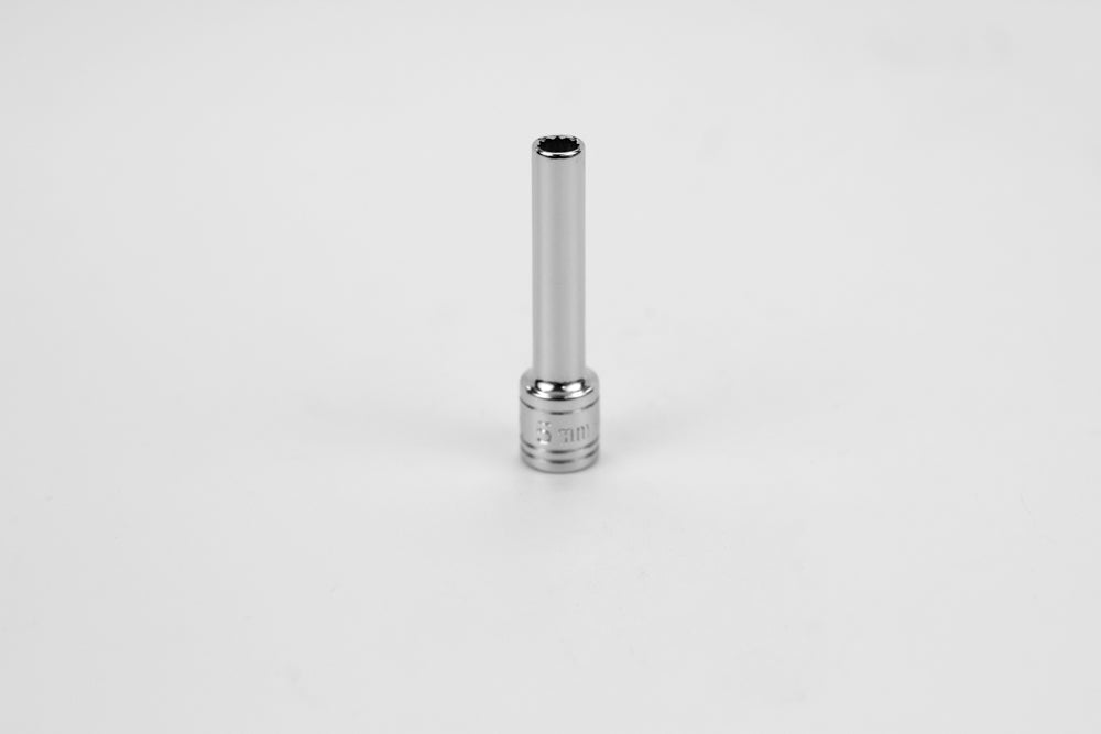 5 mm 1/4" Drive 12 Point Metric Deep Chrome Socket