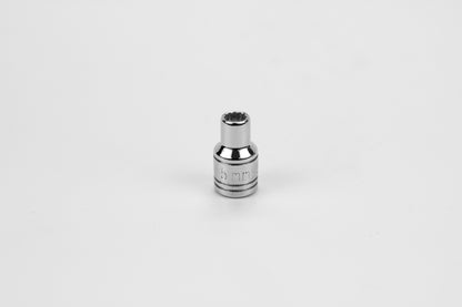 5 mm 1/4" Drive 12 Point Metric Standard Chrome Socket