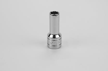 5/16" 3/8" Drive 12 Point Fractional Deep Chrome Socket