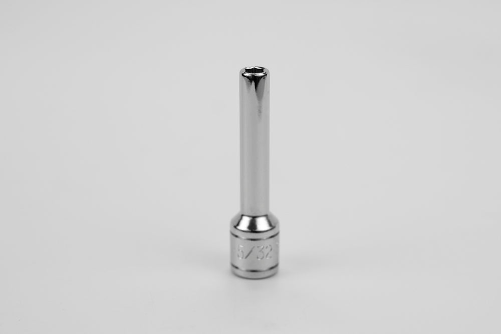 5/32" 1/4" Drive 6 Point Fractional Deep Chrome Socket