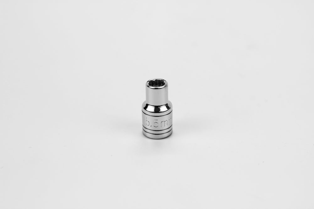 5.5 mm 1/4" Drive 12 Point Metric Standard Chrome Socket