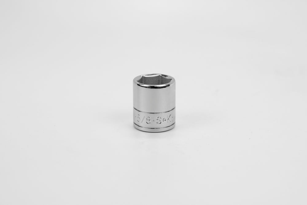5/8" 1/4" Drive 6 Point Fractional Standard Chrome Socket