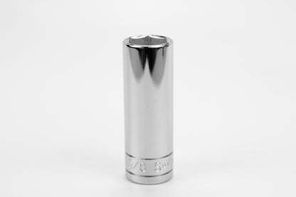 5/8" 3/8" Drive 6 Point Fractional Deep Chrome Socket