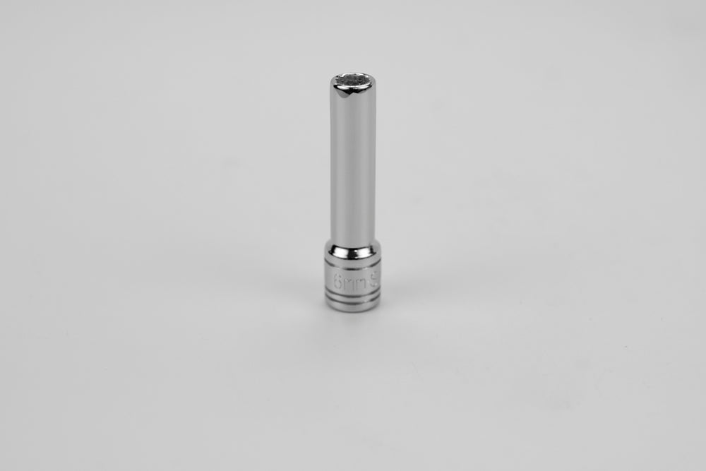 6 mm 1/4" Drive 12 Point Metric Deep Chrome Socket