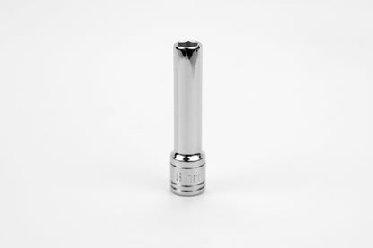6 mm 1/4" Drive 6 Point Metric Deep Chrome Socket