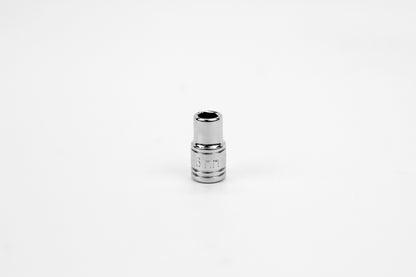 6 mm 1/4" Drive 6 Point Metric Standard Chrome Socket