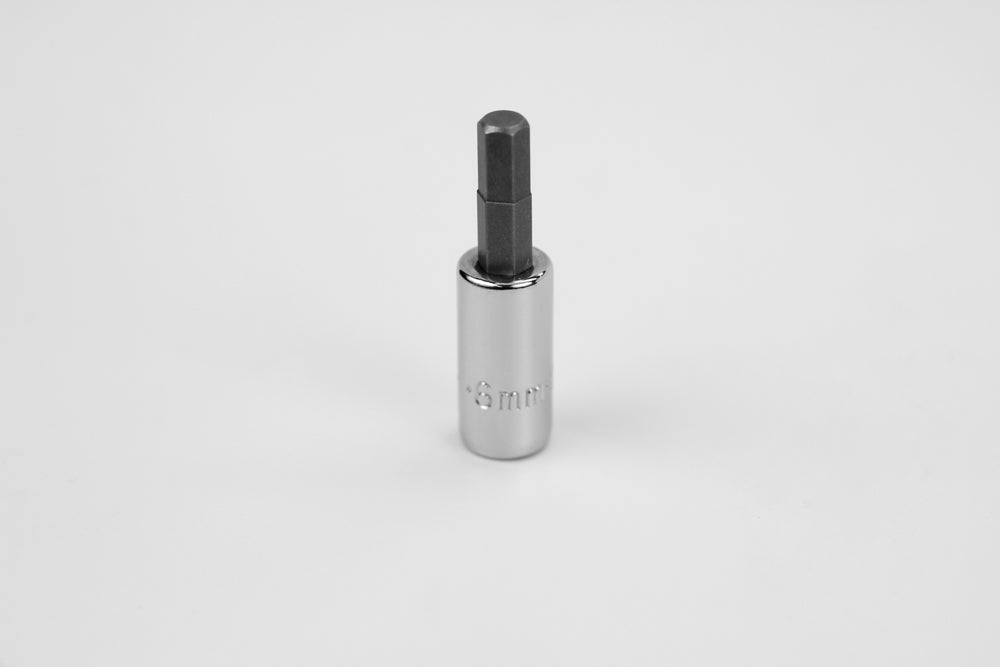 6 mm 1/4" Drive Hex Chrome Bit Socket