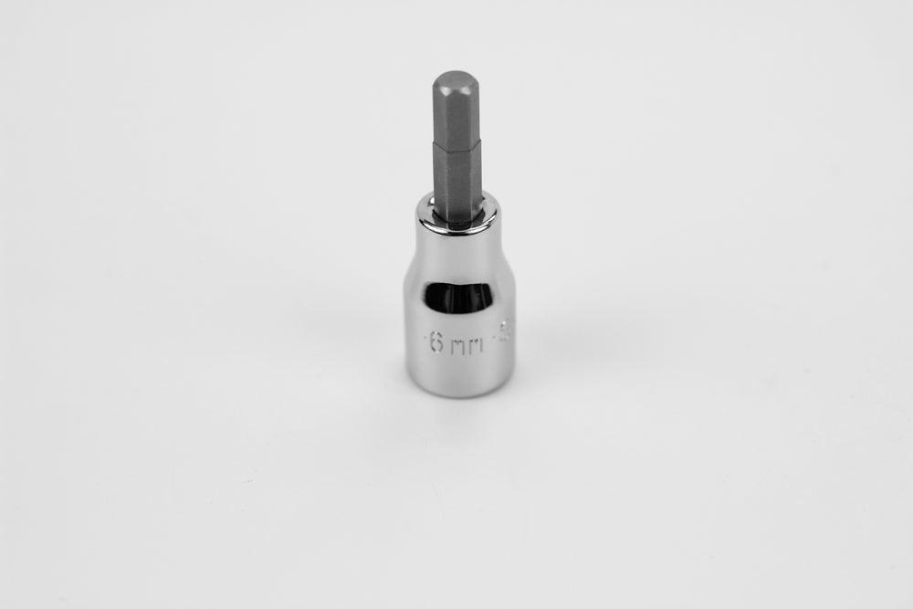 6 mm 3/8" Drive Hex Chrome Bit Socket