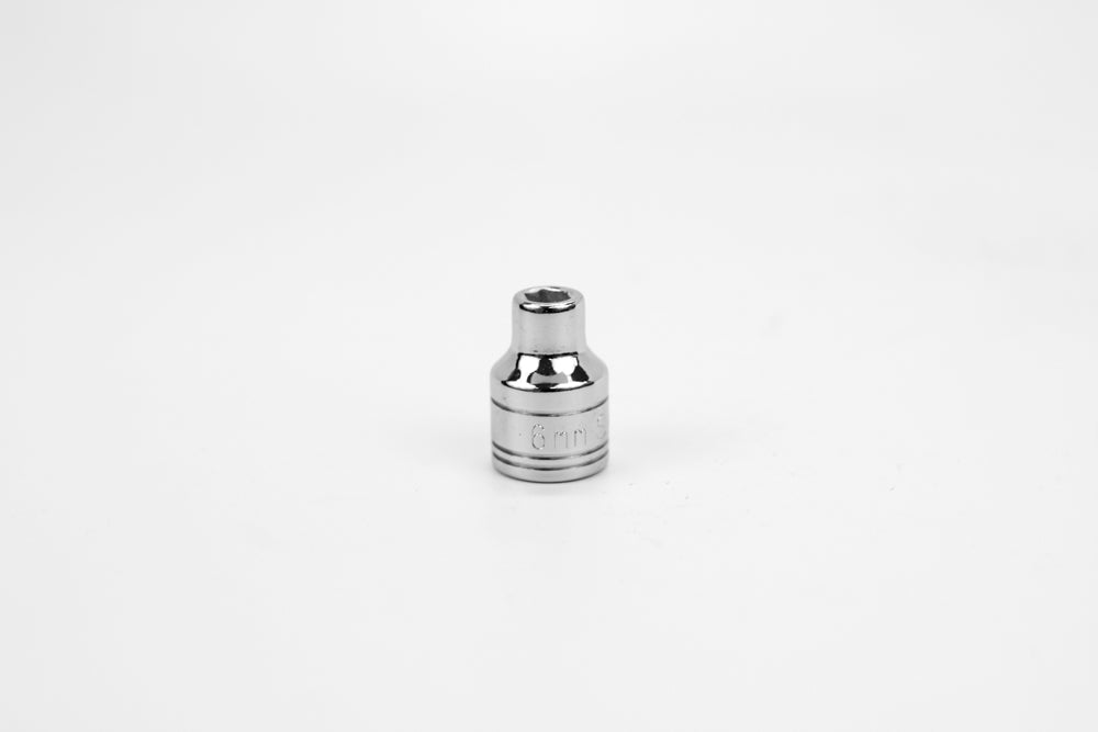 6 mm 3/8" Drive Metric Standard Chrome Socket