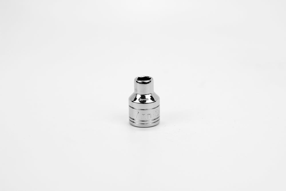 7 mm 3/8" Drive Metric Standard Chrome Socket
