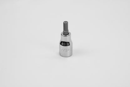 7/32"  3/8" Drive Hex Chrome Bit Socket