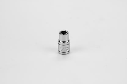 7/32" 1/4" Drive 12 Point Fractional Standard Chrome Socket