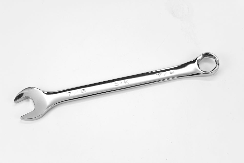 7/8" 6 Point Fractional Regular Combination Chrome Wrench
