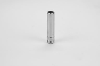 8 mm 1/4" Drive 12 Point Metric Deep Chrome Socket