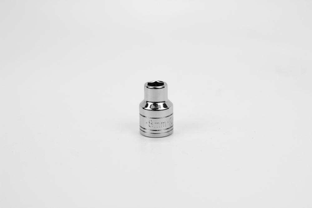 8 mm 3/8" Drive Metric Standard Chrome Socket