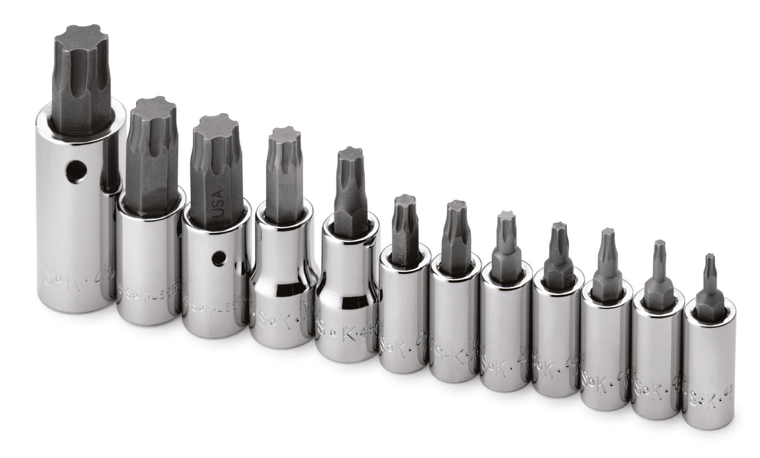 12 Piece 1/4", 3/8" and 1/2" Drive TORX Plus Bit Socket Set