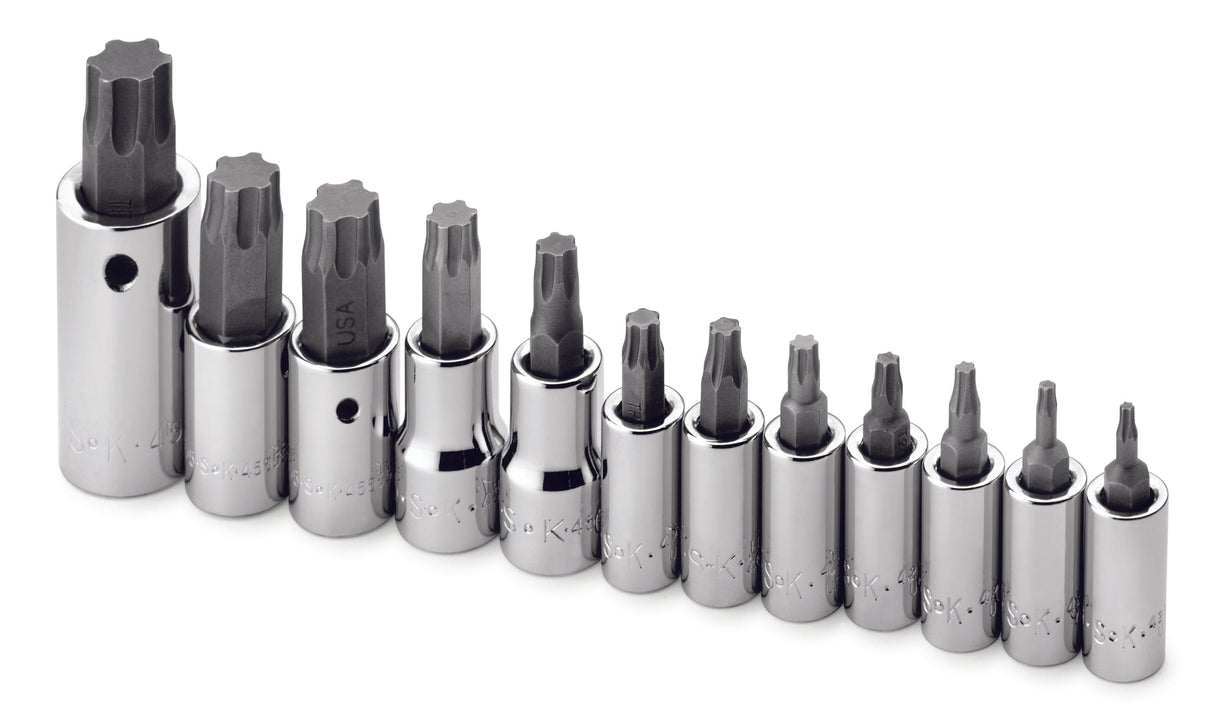 12 Piece 1/4", 3/8" and 1/2" Drive TORX Plus Bit Socket Set
