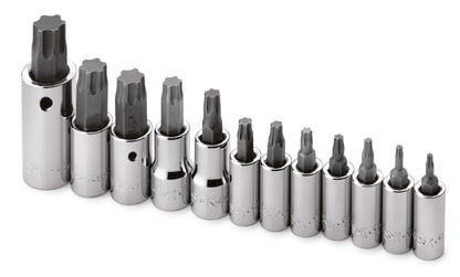 12 Piece 1/4", 3/8" and 1/2" Drive TORX Plus Bit Socket Set