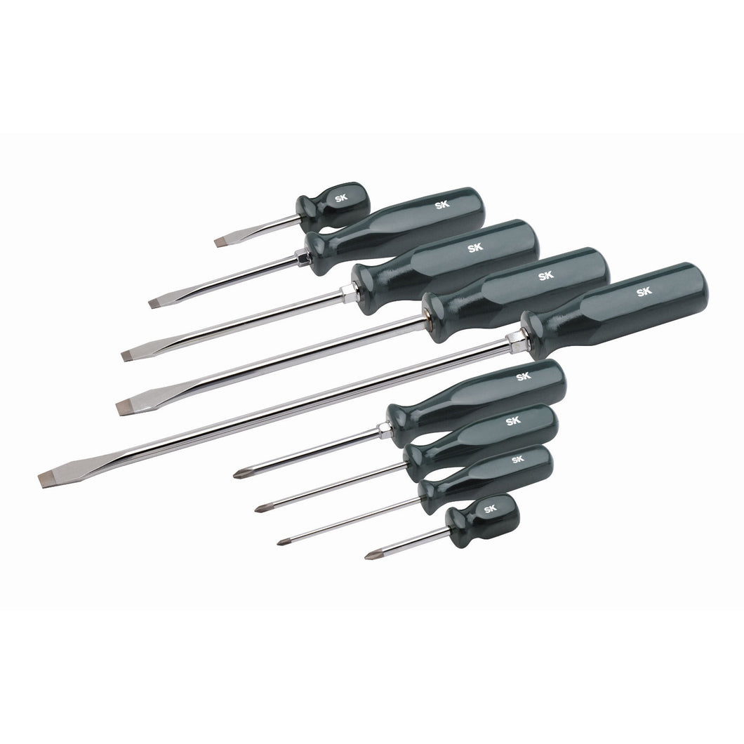 Screwdriver 9-Piece Set with Replacement Tips in Rotating Base - RioGrande