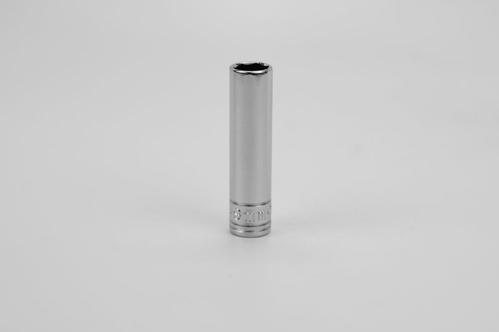 9 mm 1/4" Drive 6 Point Metric Deep Chrome Socket