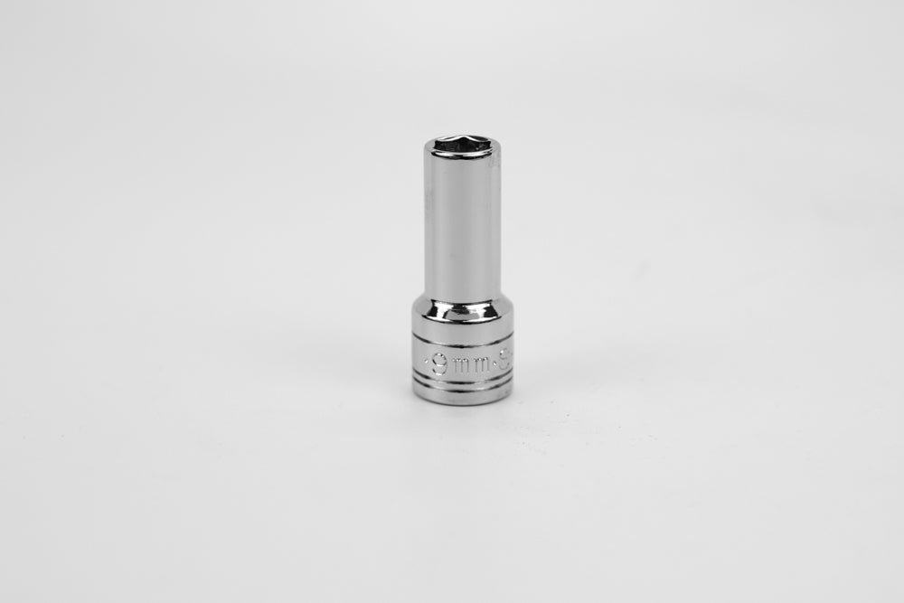 9 mm 3/8" Drive 6 Point Metric Deep Chome Socket