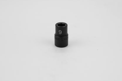 9 mm 3/8" Drive 6 Point Standard Metric Impact Socket
