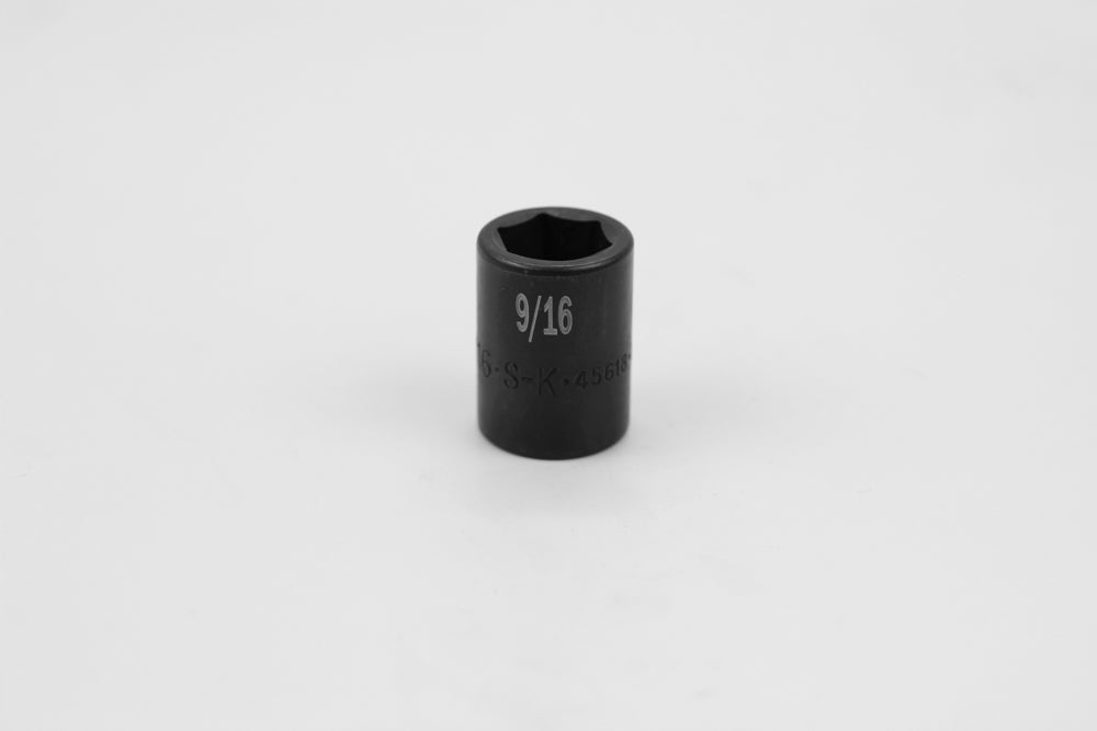 9/16" 3/8" Drive 6 Point Standard Fractional Impact Socket