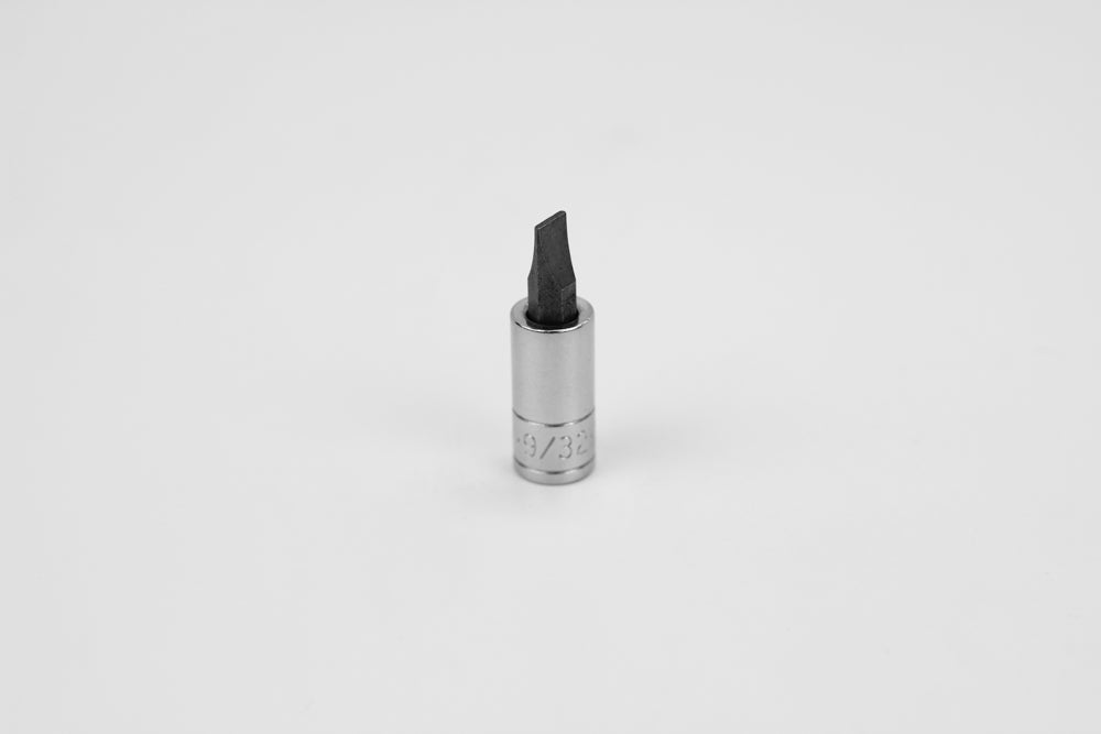 9/32" 3/8" Drive Slotted Screwdriver Chrome Bit Socket