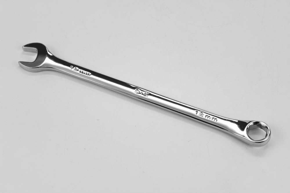 12 mm 6 Point Metric Long Combination Chrome Wrench