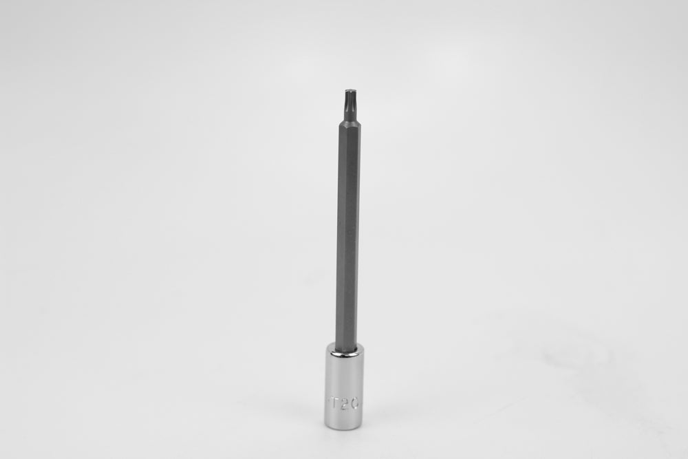 T20 1/4" Drive Long Torx Chrome Bit Socket