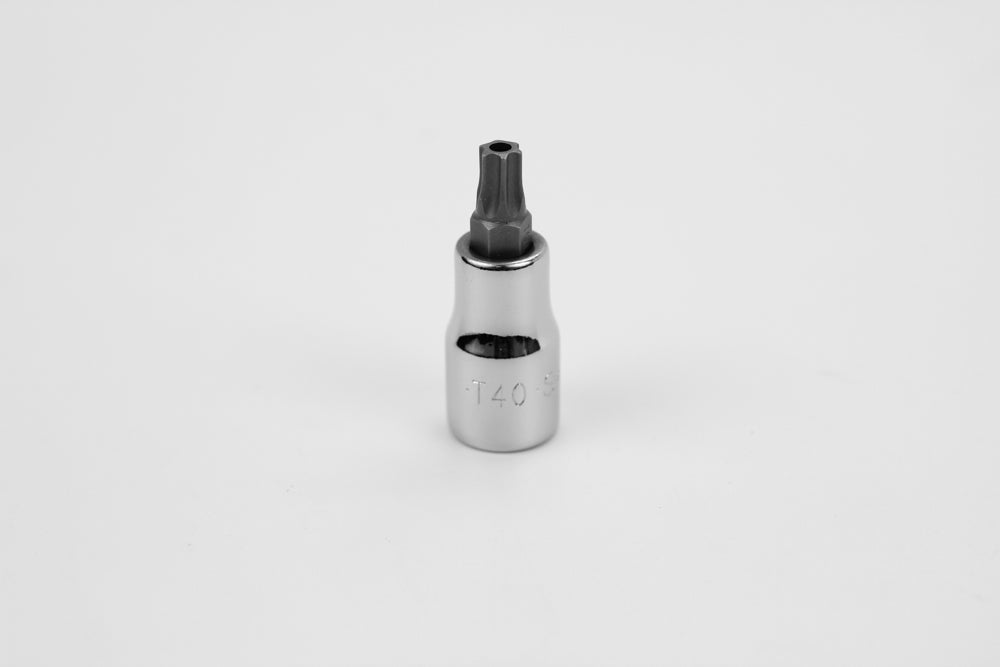 T40 3/8" Drive Tamper Proof Torx Chrome Bit Socket