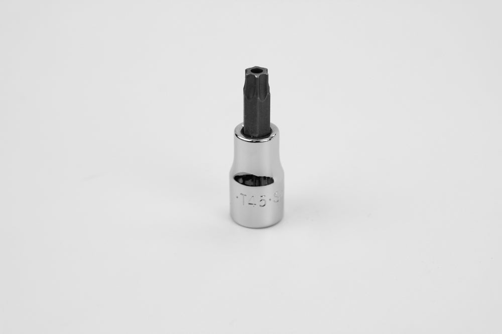 T45 3/8" Drive Tamper Proof Torx Chrome Bit Socket