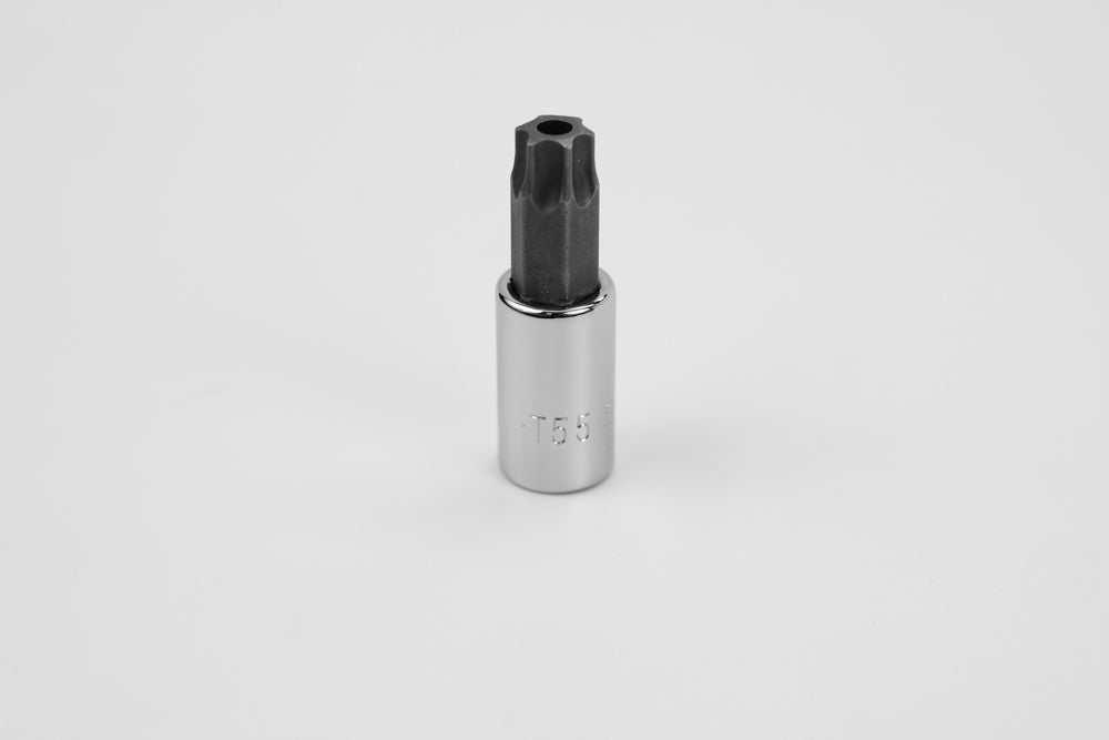 T55 3/8" Drive Tamper Proof Torx Chrome Bit Socket